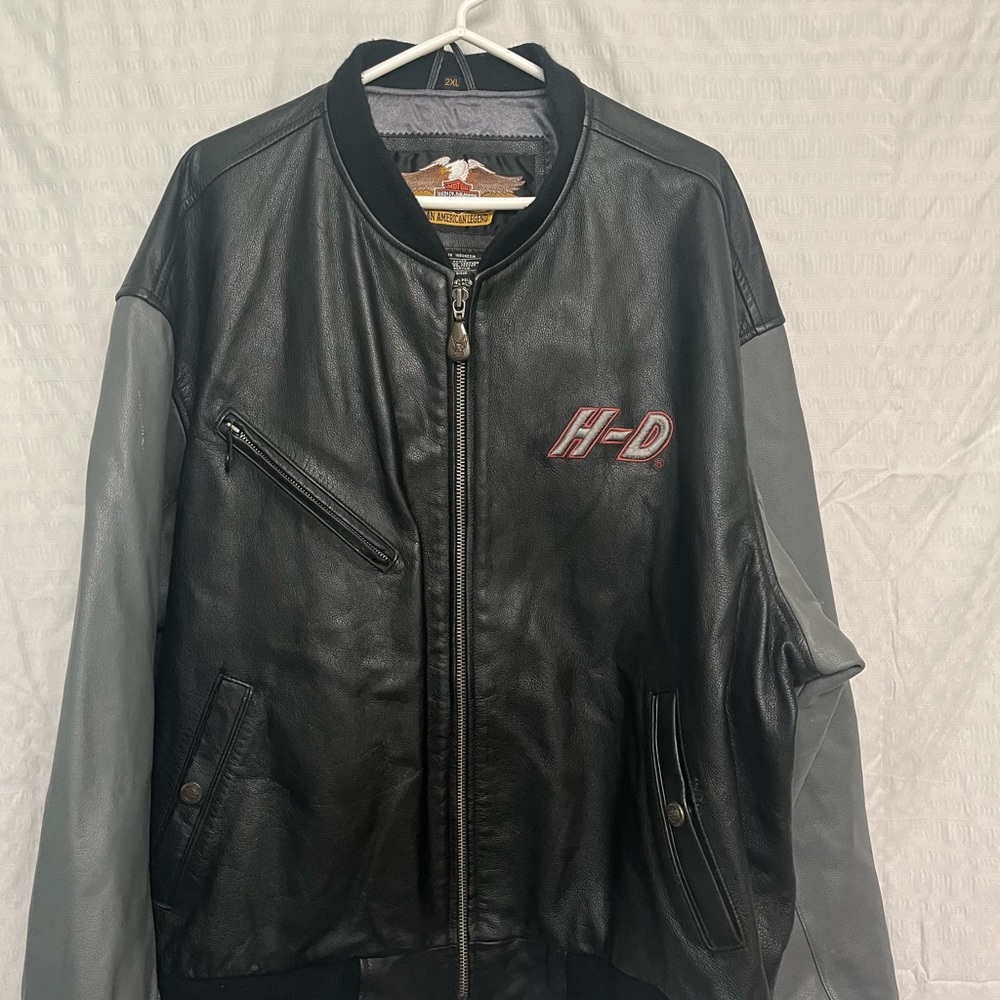 Harley Davidson Leather Bomber Jacket